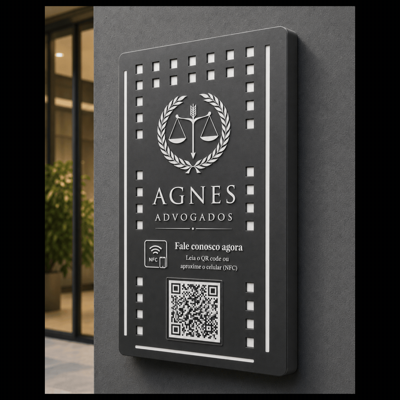 Placa personalizada IMI para escritório de advocacia
