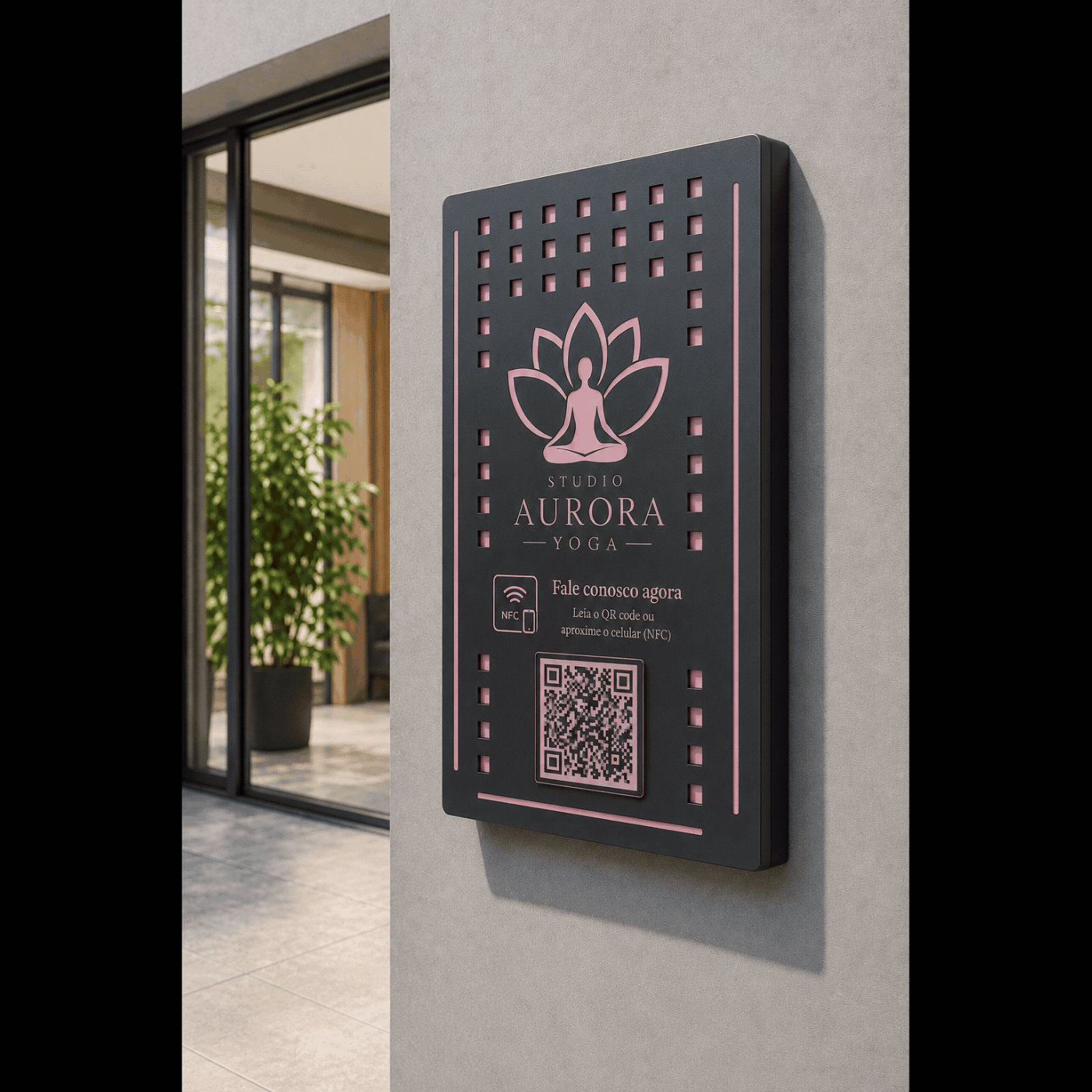 Placa personalizada Aurora Studio Yoga